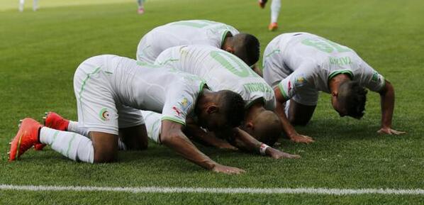 Des membres de l’équipe national d’Algérie lors de la coupe du monde