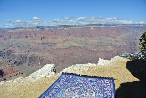 Au bord du Grand Canyon aux Etats-Unis