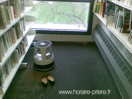 Entre les rayons d’une bibliothèque universitaire, Ile-de-France, Franc