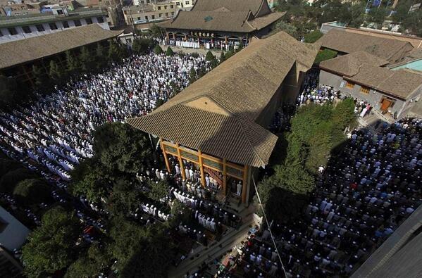 Aid al-Fitr à la mosquée de Xining, China