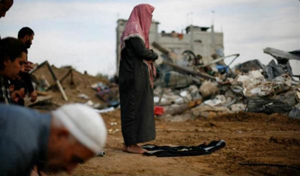 Au milieu des décombres à Gaza, Palestine